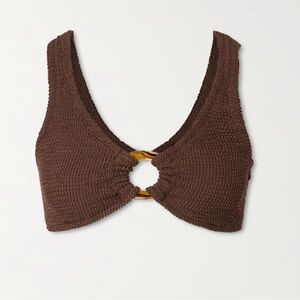 Hunza G Chocolate Nadine Bikini Top
